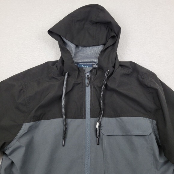 Iceburg Outerwear‎ Full Zip Rain Jacket Solids Mens Small S Gray Black - Picture 1 of 7